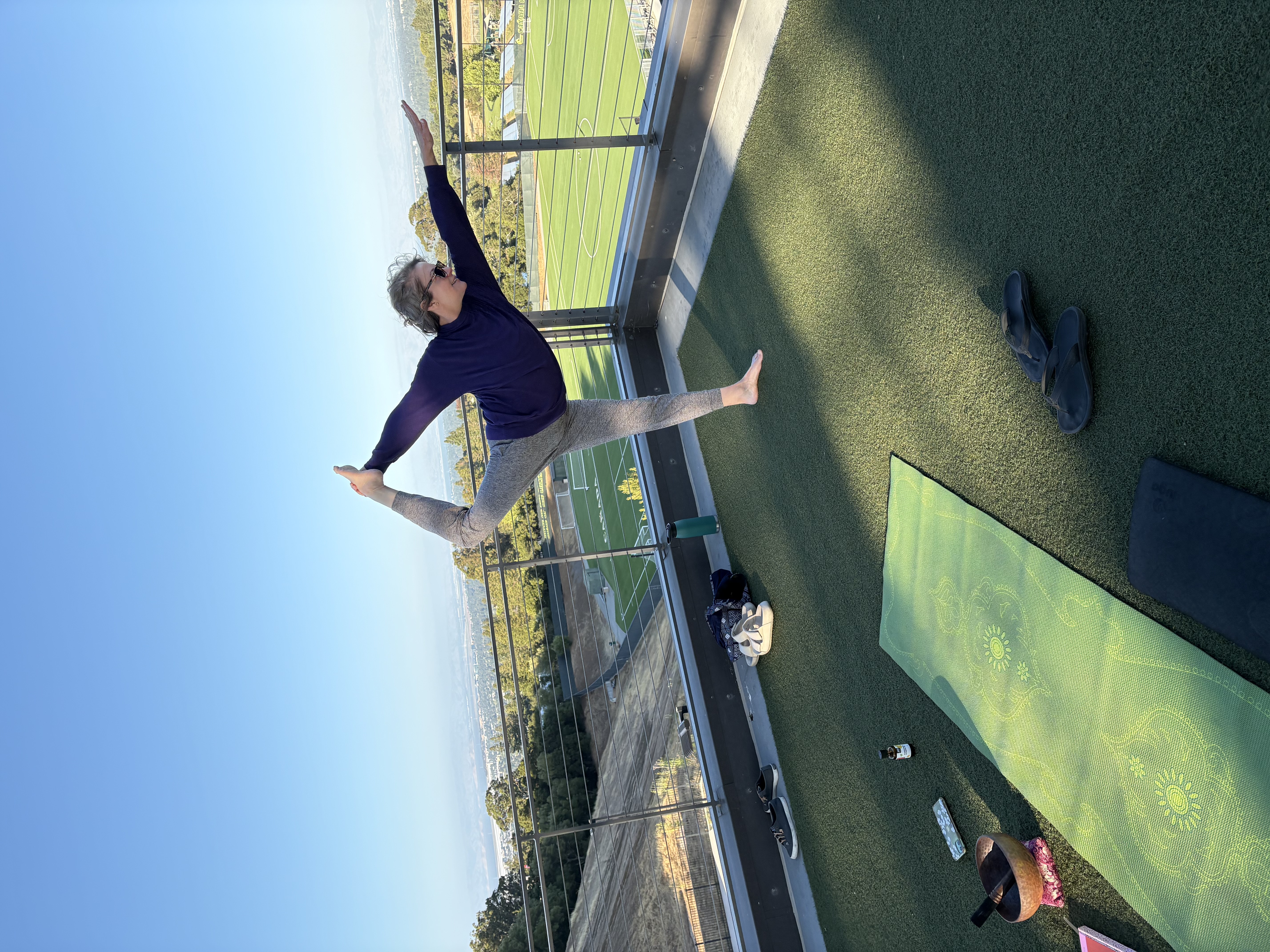 Christine teaching yoga